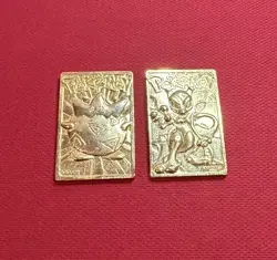 1999 Burger King Pokemon Trading Cards 23k Gold Plated Togepi & Mewtwo - Image 1