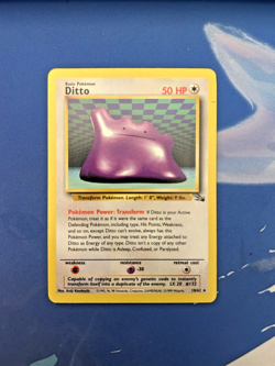 Pokemon Ditto 18/62 Fossil Unlimited Non Holo Rare WOTC Vintage Card / LP - Image 1