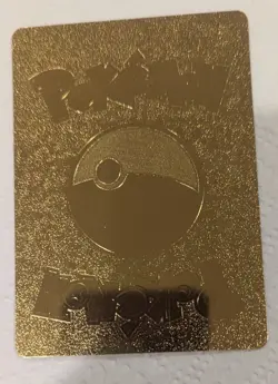 Pokemon Pikachu V Gold Collectible CUSTOM FAN CARD Display - Image 2