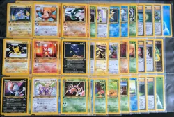 1st Edition Pokemon Neo Genesis Non Holo Set All 92 Common Uncommon & Rare Cards - Image 1