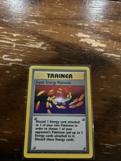 Pokemon TCG Base Set Trainer Super Energy Removal Card 79/102 Rare - Image 1