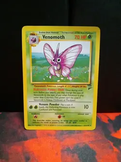 Pokemon TCG Venomoth Card 31/130 2000 Base Set 2 Regular Unlimited Rare - Image 1