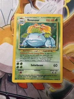 Venusaur 15/102 Base Set Holo WOTC Pokemon Card MP - Image 1