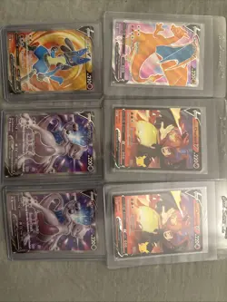 6 Card Pokemon BLACK STAR PROMO Cards Lot - Charizard / Mewtwo / Lucario NM - Image 1