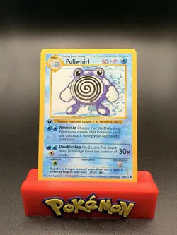 Pokemon Card - Poliwhirl Base Set (Shadowless) 1st Edition 38/102 Uncommon LP - Image 1
