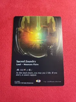 Sacred Foundry (Borderless) Edge of Eternities Foil EoE 282 Rare Land - Image 1