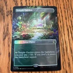 Temple Garden borderless foil Ravnica clue edition - NM - Image 1