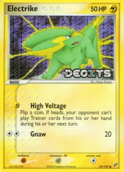 ELECTRIKE 59/107 EX DEOXYS REVERSE HOLO STAMPED POKEMON TCG 2005 NM - Image 1