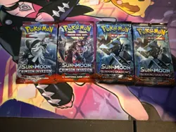 Pokemon TCG Sealed Loose Packs 2x Sun & Moon Crimson Invasion 2x Burning Shadows - Image 1