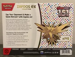 Pokemon TCG Scarlet & Violet 151 Zapdos EX Collection Box Sealed NEW - Image 2