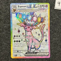 Pokemon TCG Espeon ex SVP 175 Scarlet & Violet Black Star Promo Full Art NM 4 - Image 1