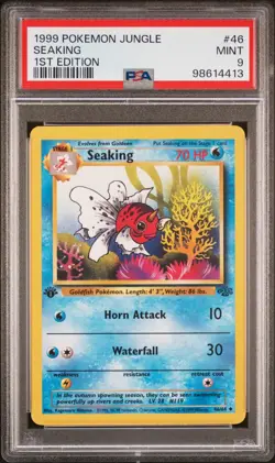 1999 Pokemon Jungle 1st Edition Seaking #46 PSA 9 Mint - Image 1