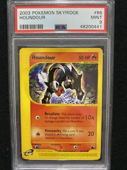 2003 Pokemon Skyridge Houndour 66/144 PSA 9 Mint - Image 1