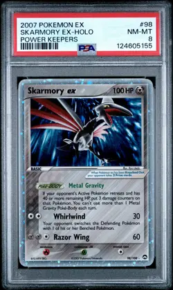 2007 POKEMON EX POWER KEEPERS #98 SKARMORY EX-HOLO PSA 8 - Image 1
