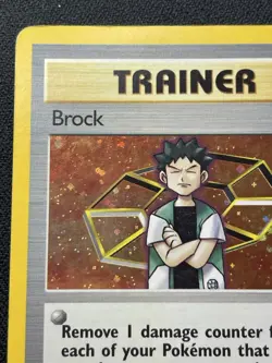 Pokemon Trainer Brock Holo Rare 15/132 Gym Heroes HP / DMG (Semi Swirls) - Image 2