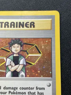 Pokemon Trainer Brock Holo Rare 15/132 Gym Heroes HP / DMG (Semi Swirls) - Image 3