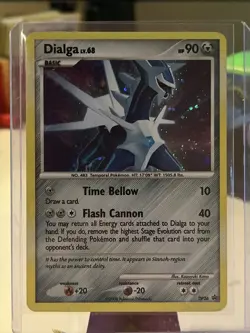 Dialga DP26 Holographic Black Star Promo Pokemon TCG MP Swirl - Image 2