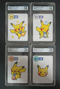 2025 POKEMON taruka pikachu set PLACE-ROUND 2 wcg 10 ≈ psa 10 - Image 1
