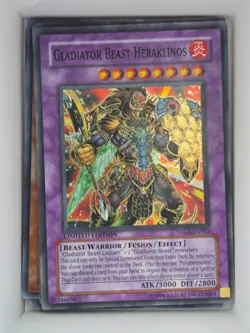 Gladiator Beast Heraklinos TDGS-ENSE2 YuGiOh The Duelist Genesis Super Rare 2008 - Image 1