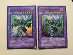2x Yugioh! Gladiator Beast Gyzarus LODT-EN044 Super Rare LP - Image 2