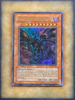 Yugioh Red-Eyes Darkness Dragon SD1-EN001 Ultra Rare 1st Ed NM - Image 1