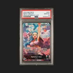 One Piece CCG Nefeltari Vivi Alt Art Parallel Holo PSA 10 GEM MINT TCG - Image 1