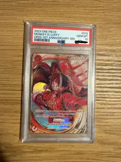 One Piece OP05 Luffy ST01-012 Oda signed ENG PSA 10 Englisch English - Image 1