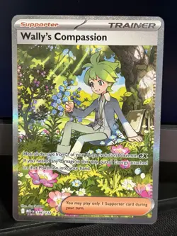 Pokemon Wally's Compassion SIR 186/132 Mega Evolution Trainer Card NM/MT - Image 1