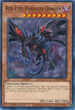 Yugioh - Red-Eyes Darkness Dragon - 1st Edition - Plus Free Holographic Card - Image 1