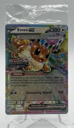 Pokemon TCG Eevee ex - 075/131 (Prismatic Evolutions Stamp) Promo Card SEALED - Image 1