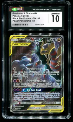 CGC 10 Garchomp & Giratina GX Full Art Promo 2019 Pokemon Card #SM193 - Image 1
