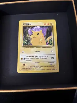 Pokemon Pikachu Yellow Cheeks Base Set 1999 Card #58/102 Vintage NM Condition - Image 1