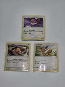Pokemon Eevee Black Star Promo Holo Cards Set of 3 - SWSH127 SWSH118 SWSH095 - Image 1