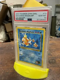 2000 POKEMON GYM CHALLENGE 1ST Edition GIOVANNI'S MAGIKARP PSA 10 Card #73 VTG - Image 3
