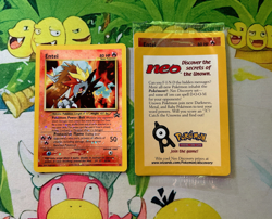 SEALED New Entei 34 Black Star Movie Promo Reverse Holo Pokemon Card - Image 1