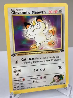 Giovanni's Meowth 74/132 Gym Challenge Pokemon Cards 1st Edition - Near Mint - Image 2