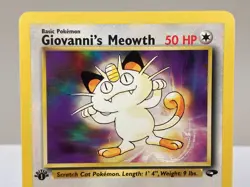 Giovanni's Meowth 74/132 Gym Challenge Pokemon Cards 1st Edition - Near Mint - Image 3