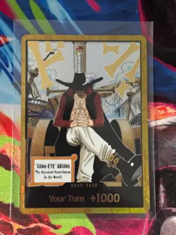 OP14 Gold DON!! Card Hawk Eye Mihawk The Azure Seas Seven One Piece CCG ENGLISH - Image 1