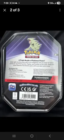 Pokemon TCG Mighty Mysterious Tyranitar Tin & Promo Card - Factory Sealed - Image 2