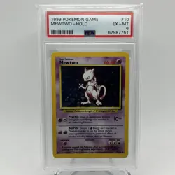 Mewtwo Base Set Holo Unlimited 1999 Pokemon TCG Rare Card 10/102 PSA 6 - Image 1