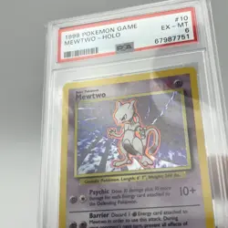 Mewtwo Base Set Holo Unlimited 1999 Pokemon TCG Rare Card 10/102 PSA 6 - Image 3