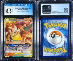 Charizard & Braixen GX 22/236 - CGC 8.5 - Cosmic Eclipse - Pokemon Card - Image 1