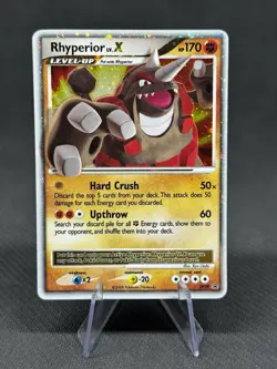 Rhyperior LV.X DP29 Ultra Rare, Diamond Pearl Black Star Promo, Pokemon Card, LP - Image 1