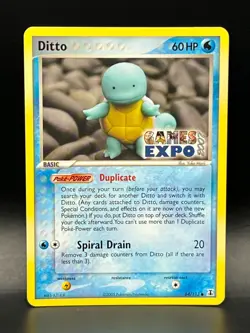 Ditto GAMES EXPO Card- Ex Delta Species 64/113-Super Rare Pokemon Promo -NM - Image 1