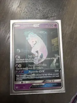 Pokemon Mewtwo GX TCG Shining Legends Holo Card 78/73 Secret Rare - Image 1