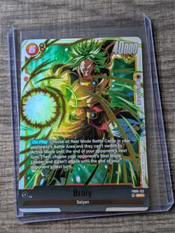 Broly FB08-122 Secret Rare Saiyan's Pride Dragon Ball English Card Fusion World - Image 1