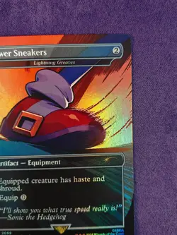 MTG - Secret Lair - Sonic: Turbo Gear - Power Sneakers - FOIL - Image 2