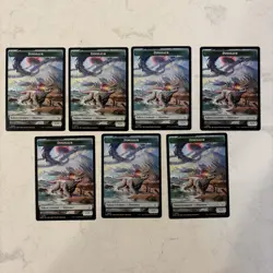 Magic the Gathering MTG Dinosaur Tokens Set Of 7 - Image 1