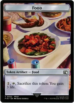 Hero (0004) / Food Double-Sided Token (Foil) - Final Fantasy - MTG - Image 2