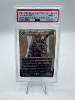 MTG Final Fantasy Dion Bahamut’s Dominant Borderless Surge Foil PSA 10 - Image 1